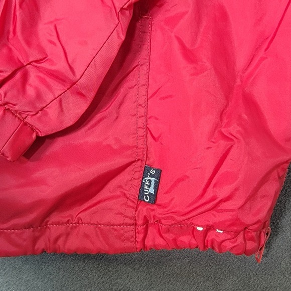 EUC Cape Cod Massachusett Windbreaker Jacket Red Navy Blue 1/4 Zip Pullover Med - Picture 3 of 7